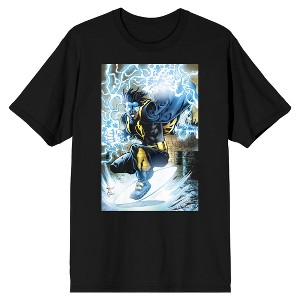 Justice League Virgin Hawkins Static Shock Men's Black T-Shirt - 1 of 1