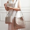 MKF Collection Wren Vegan Leather Women’s Hobo with Pouch and Wristlet Wallet by Mia K- 3 pieces - Taupe - 2 of 4