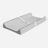 Bacati - Houndstooth Quilted Muslin Changing Pad Cover Gray - 2 of 4