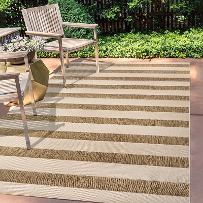 JONATHAN Y Aveiro Wide Stripe Indoor/Outdoor Area Rug