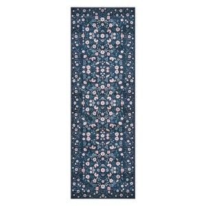 Washable Floral Area Rug, Non-Slip Low Pile Carpet for Living Room, Bedroom & Office Rug with Floral Pattern - 1 of 4