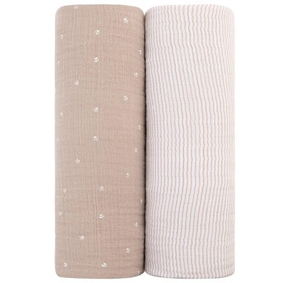 Ely's & Co. Cotton Muslin Swaddle Blanket  2 Pack