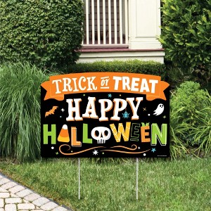 Big Dot of Happiness Jack-O'-Lantern Halloween - Kids Halloween Party Yard Sign Lawn Decorations - Trick or Treat Party Yardy Sign - 1 of 4