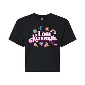 Women's - Barbie - I Am Kenough Icons Cropped Graphic T-Shirt - 1 of 4