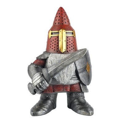 Design Toscano The Knight of the Round Mushroom Medieval Garden Gnome Warrior Statue