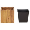 vidaXL Garden Raised Bed Pot 13.2"x13.2"x13.2" Solid Acacia Wood - 3 of 4