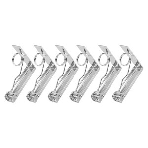 Unique Bargains Stainless Steel Windproof Anti-Rust Tablecloth Clips 2.87" x 2.36" - 1 of 4