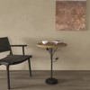 FONTOI Round Side Table for Small Spaces, Side Table, Coffee Table with Metal Leg for Living Room, Acacia Wood, 15.75"*24.4"*15.75" - 2 of 4