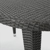 Dominica Oval Wicker Dining Table: Weather-Resistant, Iron Frame - Christopher Knight Home - 3 of 4