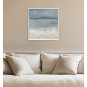 Kate & Laurel All Things Decor Sylvie The Blues Framed Canvas by Mary Sparrow Beaded - 1 of 4
