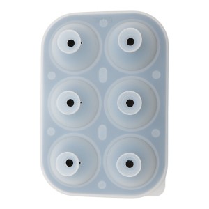 Unique Bargains Ice Tray 6-Cavity Round Ice Ball Mould Hand Wash Only Silicone 7.24"x5.02"x2.24" 1 Pc - 1 of 3