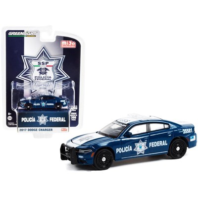 2017 Dodge Charger Dark Blue & White Policia Federal Mexico Federal Police Ltd Ed 3300 pcs 1/64 Diecast Model Car by Greenlight