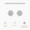 Gilded Lab-Grown Diamond 7 Stone Flower Earrings in 925 Sterling Silver & 14KT Yellow Gold-Plated Silver | 1/4, 1/2, 1, 2 Carat Total Weight - 2 of 4