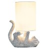 12.6" Diamond Studded Kitty Cat Table Lamp with White Faux Silk Shade - Lalia Home: UL Listed, Polyresin - image 2 of 4