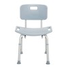 Drive Medical Bathroom Safety Shower Tub Bench Chair with Back, Gray - 2 of 4