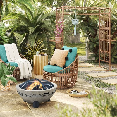 vidaXL Garden Bench w/ Pergola Bamboo Outdoor Patio Lounge Chair Arbor Seat 