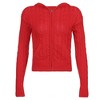 Coolmee Women's Zip Up Hooded Crop Cardigan Cable Knit Hoodies Long Sleeve Sweater Jacket - 2 of 3