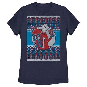 Women's ICEE Bear Ugly Sweater T-Shirt - 1 of 4