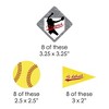 Big Dot of Happiness Grand Slam - Fastpitch Softball - DIY Shaped Birthday Party or Baby Shower Cut-Outs - 24 Count - 2 of 4