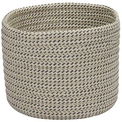 Colonial Mills Sunbrella Sandstorm Basket - Granite 10"x10"x7"  100% Sunbrella Acrylic Round