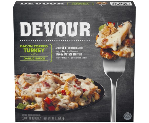 Devour Bacon Topped Frozen Turkey with Garlic Sauce - 10oz