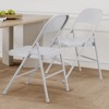 Steel Folding Chair - Office Chair, Living Room Chair, Kitchen Dining Room Chair, Black Frame, Camping Chair - 4 of 4