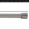 iDESIGN Forma Metal Expandable Constant Tension Bathroom Shower Brushed Stainless Steel - 3 of 4