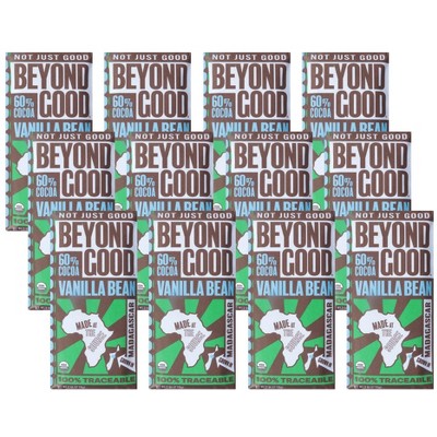 Beyond Good Organic 60% Cocoa Madagascar Vanilla Bean Bar - Case of 12/2.64 oz
