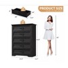 Nasitip Farmhouse Drawers Dresser ,Chest of Drawers,Wooden Dresser,Storage Organizer Dresser for Bedroom,Living Room - 2 of 4