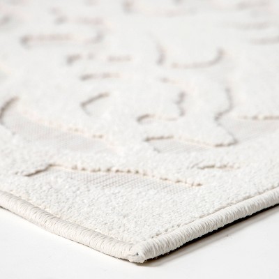 Natural Rectangular Stain-Resistant Synthetic Area Rug 3'11" x 5'5"