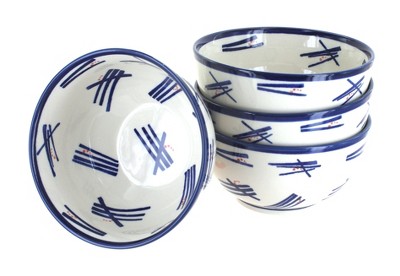 Blue Rose Polish Pottery Zoe 4 Piece Dessert Bowl Set : Target