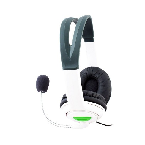 Kmd Live Chat Headset With Microphone Compatible With Microsoft Xbox 360 White Large Target