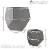 Sunnydaze Outdoor Square-Top Lightweight Cement Planters - 2pk - Moondust - 3 of 4