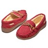 Alpine Swiss Sabine Womens Moccasin Slippers Genuine Suede House Shoe Memory Foam Insole Plush Faux Shearling Fur Indoor Outdoor Anti-Slip Rubber Sole - 4 of 4