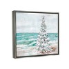 Stupell Industries Snowy Christmas Tree Beach ShoreFloater Canvas Wall Art - 3 of 4