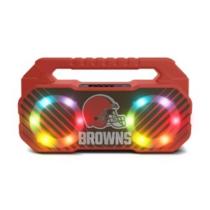 NFL Cleveland Browns Wireless BoomBox Dual Speaker with FM Radio: Bluetooth, Rechargeable - 1 of 2