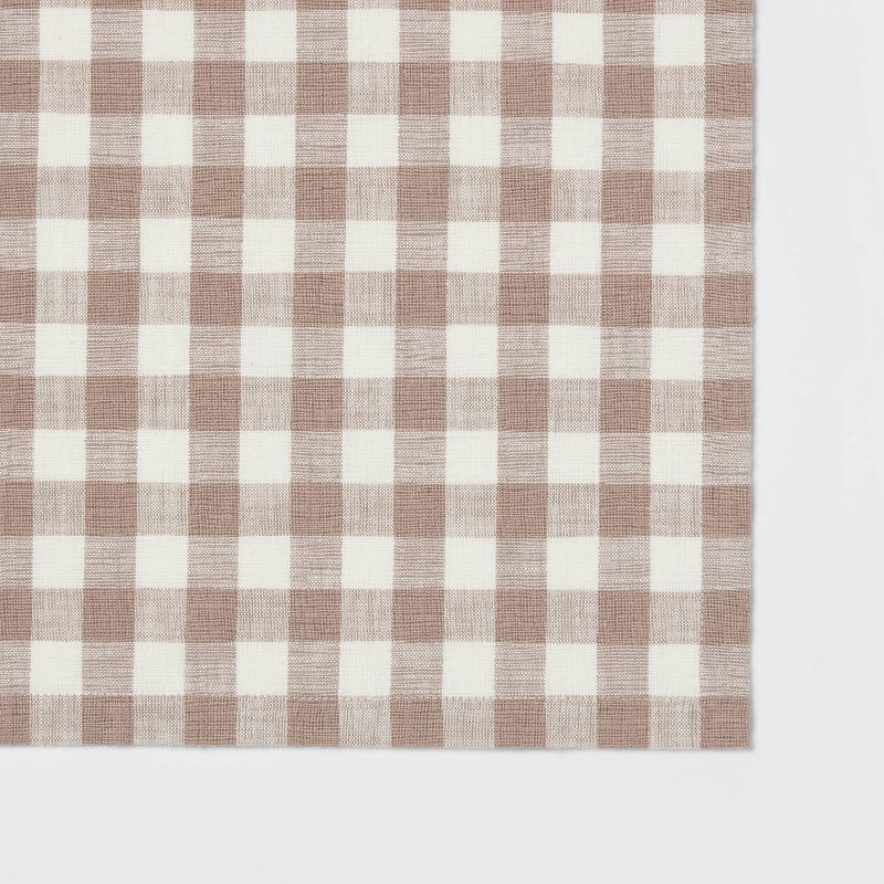 Cotton Gingham Tablecloth Taupe - Threshold™, 3 of 7