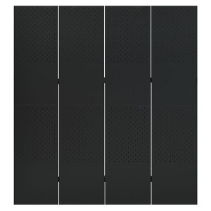 vidaXL Room Divider Freestanding Privacy Screen for Room Separation Steel - Black 63" x 70.9" - 1 of 4