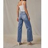 Women's Super High Wide Leg Super Soft Jeans - mica denim - 2 of 4