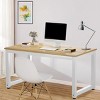 SKONYON Wood Computer Desk Gaming Desk, Study Table for Home Office Workstation - 3 of 3