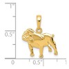 Black Bow Jewelry 14k Yellow Gold Polished Bulldog Pendant - 4 of 4