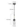 LNC Knight 1-Light 4" Farmhousde Jar Mini Pendant Lights, Gray with Clear Mason Jar - 3 of 4