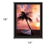 HomeRoots Palm Tree Sunset Black Framed Print Wall Art - 3 of 4