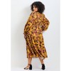 Avenue Women's Plus Size Indi Puff Sleeve Shirred Dress - 3 of 4