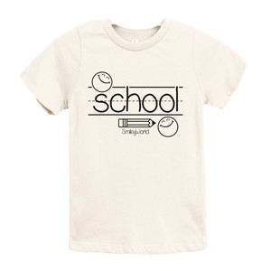 The Juniper Shop SmileyWorld School Handwriting Lines Youth Short Sleeve Tee - 1 of 4