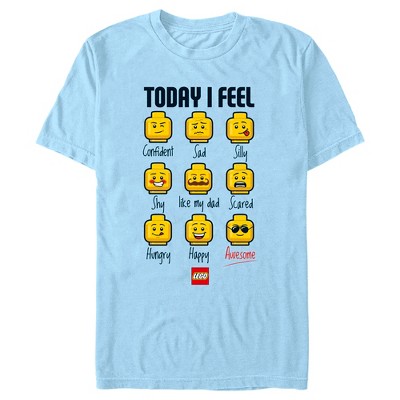 Men s Lego Minifigure Head Emotions T shirt Target