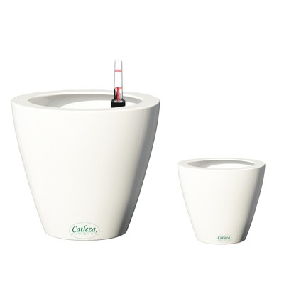 VisioGear 2-Pack Planter Pot for Indoor and Outdoor, White - Round Cone Planter Pot with Support Base, White, 10.2"*10.2"*9.4"
