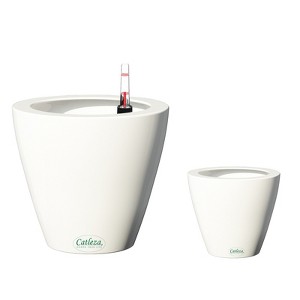 VisioGear 2-Pack Planter Pot for Indoor and Outdoor, White - Round Cone Planter Pot with Support Base, White, 10.2"*10.2"*9.4" - 1 of 4