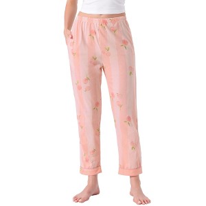 INSPIRE CHIC Women's Cotton Plaid Pajama Bottoms Elastic Waist with Pocket Long Sleepwear Lounge Pants - 1 of 4
