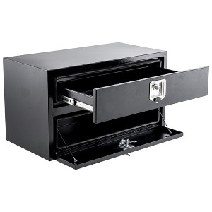 Truck Tool Box,T-Handle Lock Heavy Duty Steel Storage Tool Box, Tool Chest Organizer Lock and Keys, Waterproof Box, Durable, For Pickup, Trailer - 1 of 4